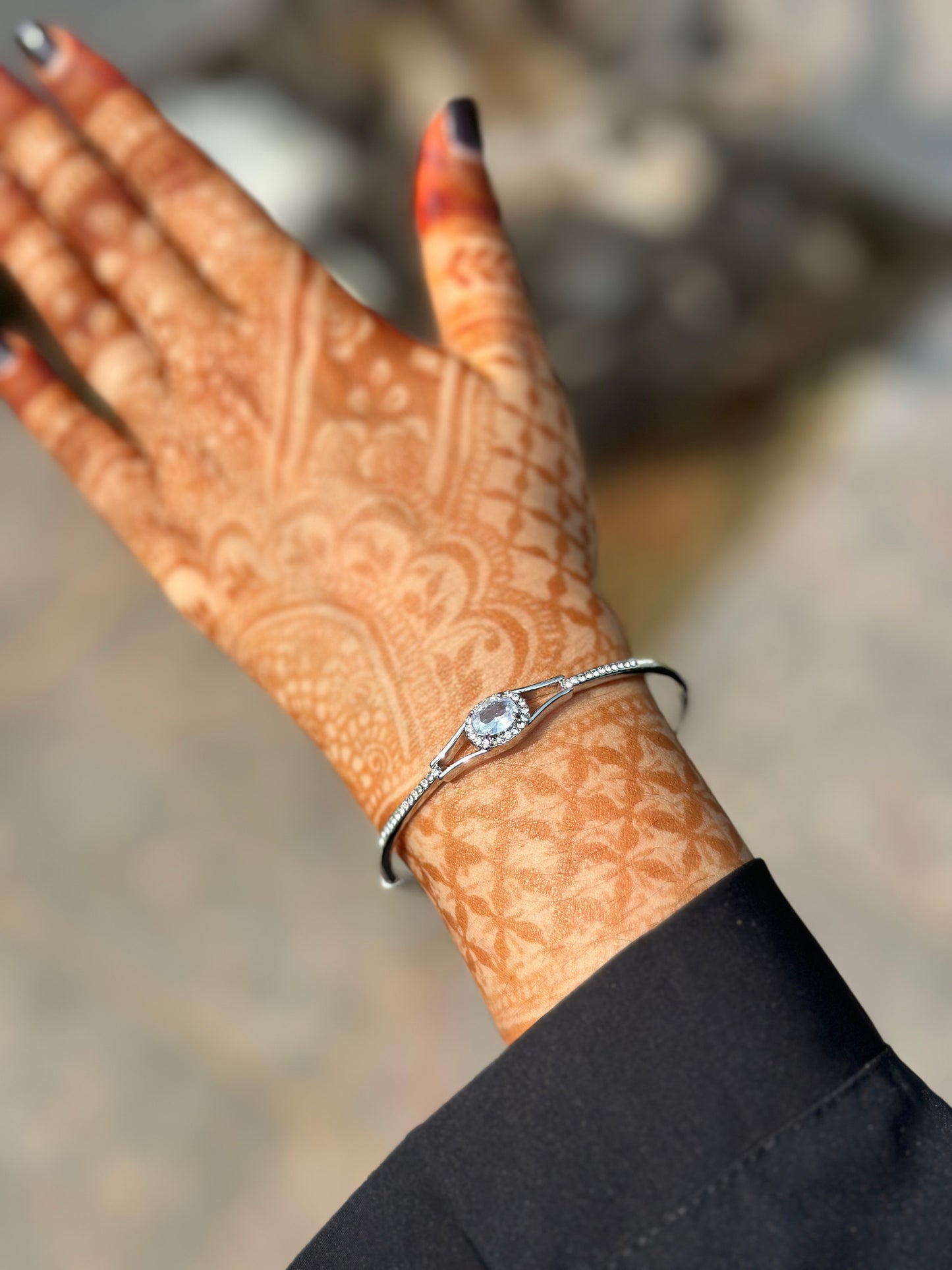 SILVER CRYSTAL BRACELET- 1