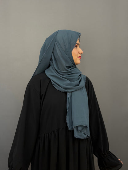 CROCHET HIJAB- GREY