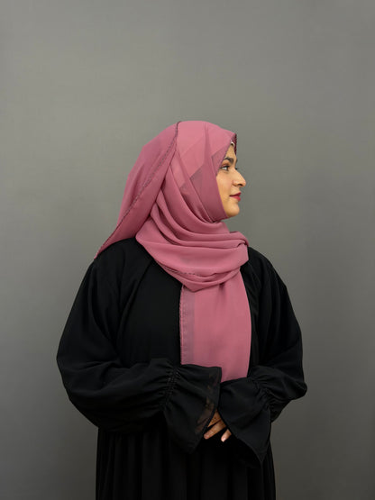 CROCHET HIJAB- ROSE PINK