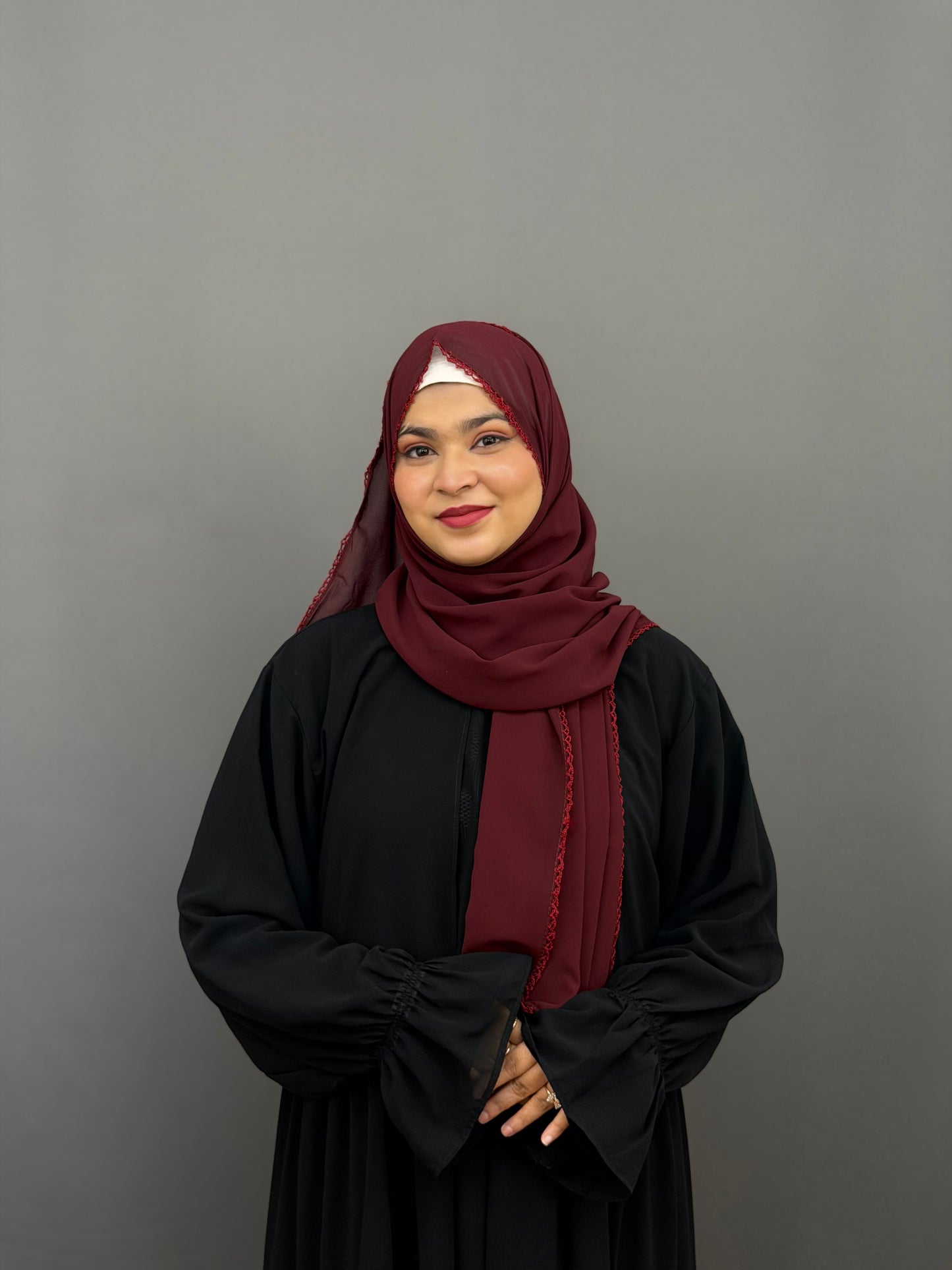 CROCHET HIJAB- MAROON