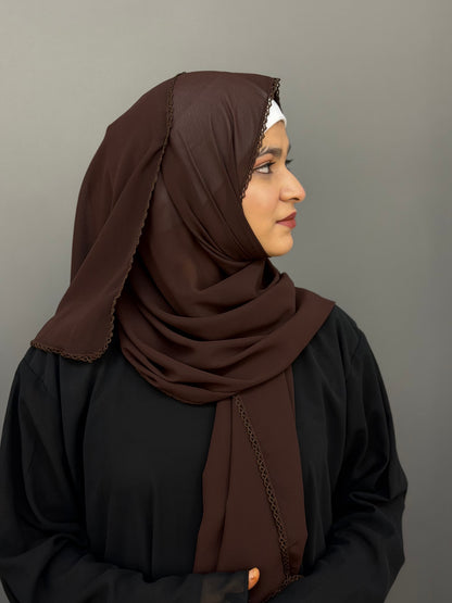 CROCHET HIJAB- BROWN