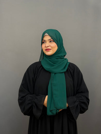 CROCHET HIJAB- LEAF GREEN