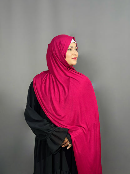 BAMBOO JERSEY HIJAB- RANI PINK