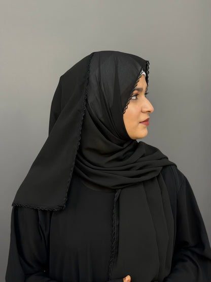 CROCHET HIJAB- BLACK