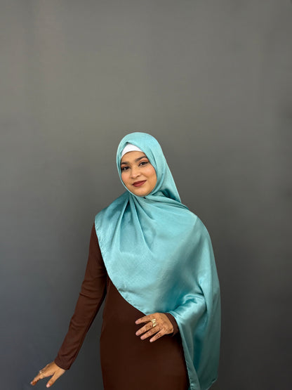 MUNA SATIN HIJAB- AQUA