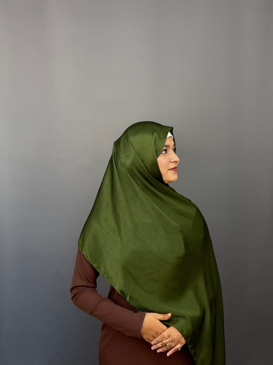MUNA SATIN HIJAB- GREEN