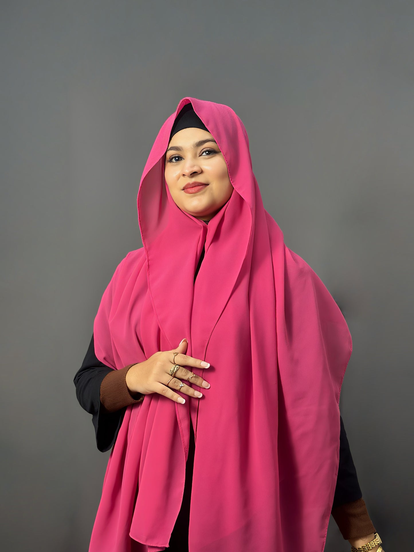 LUXE GEORGETTE- ROYAL PINK
