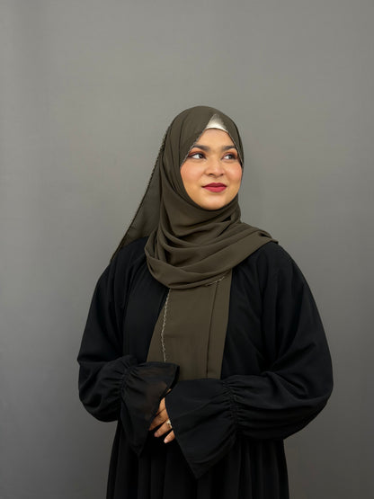 CROCHET HIJAB- OLIVE