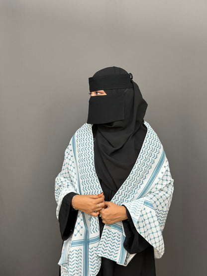 KEFFIYEH HIJAB- BLUE