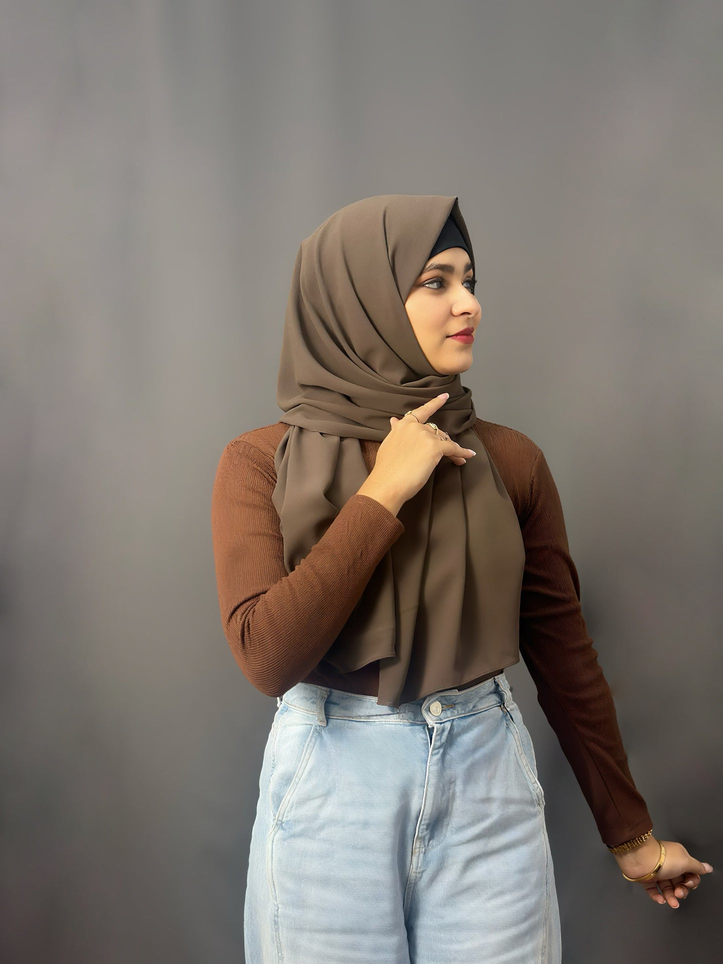LUXE GEORGETTE- ASH OLIVE