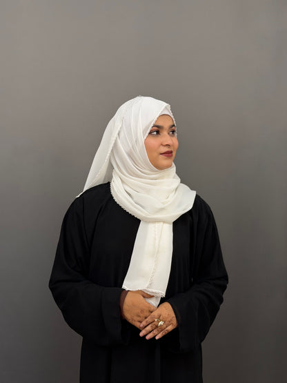 CROCHET HIJAB- WHITE