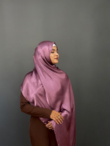 MUNA SATIN HIJAB- ROSE