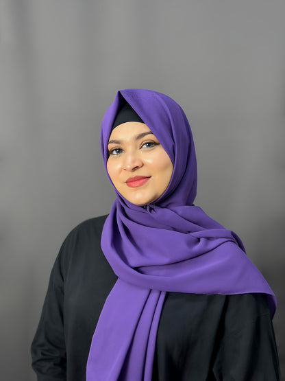 LUXE GEORGETTE- BRINJAL