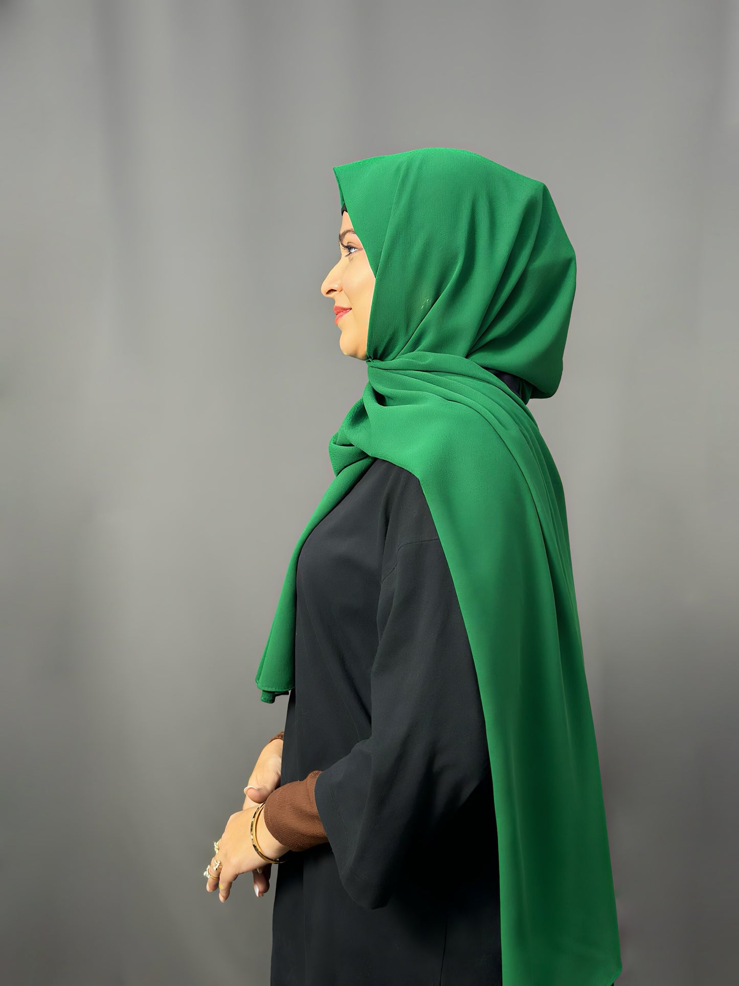 LUXE GEORGETTE -LEAF GREEN
