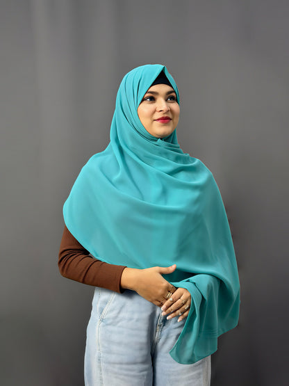 LUXE GEORGETTE-AQUA