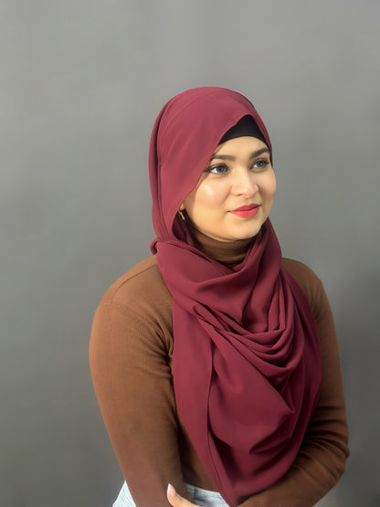 LUXE GEORGETTE- MAROON