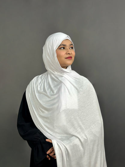 BAMBOO JERSEY HIJAB- WHITE