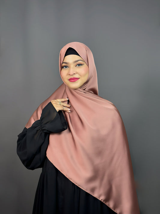 BUBBLE SATIN HIJAB- COPPER