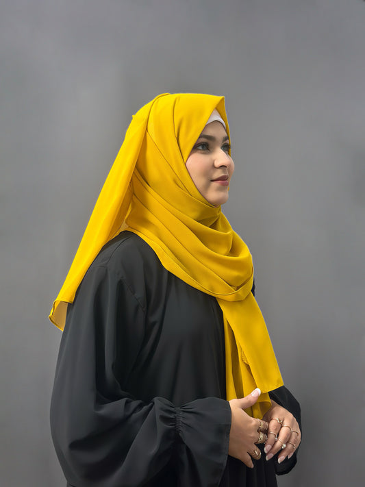 LUXE GEORGETTE- MUSTARD