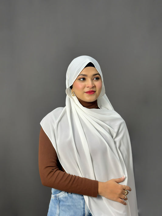 LUXE GEORGETTE- WHITE
