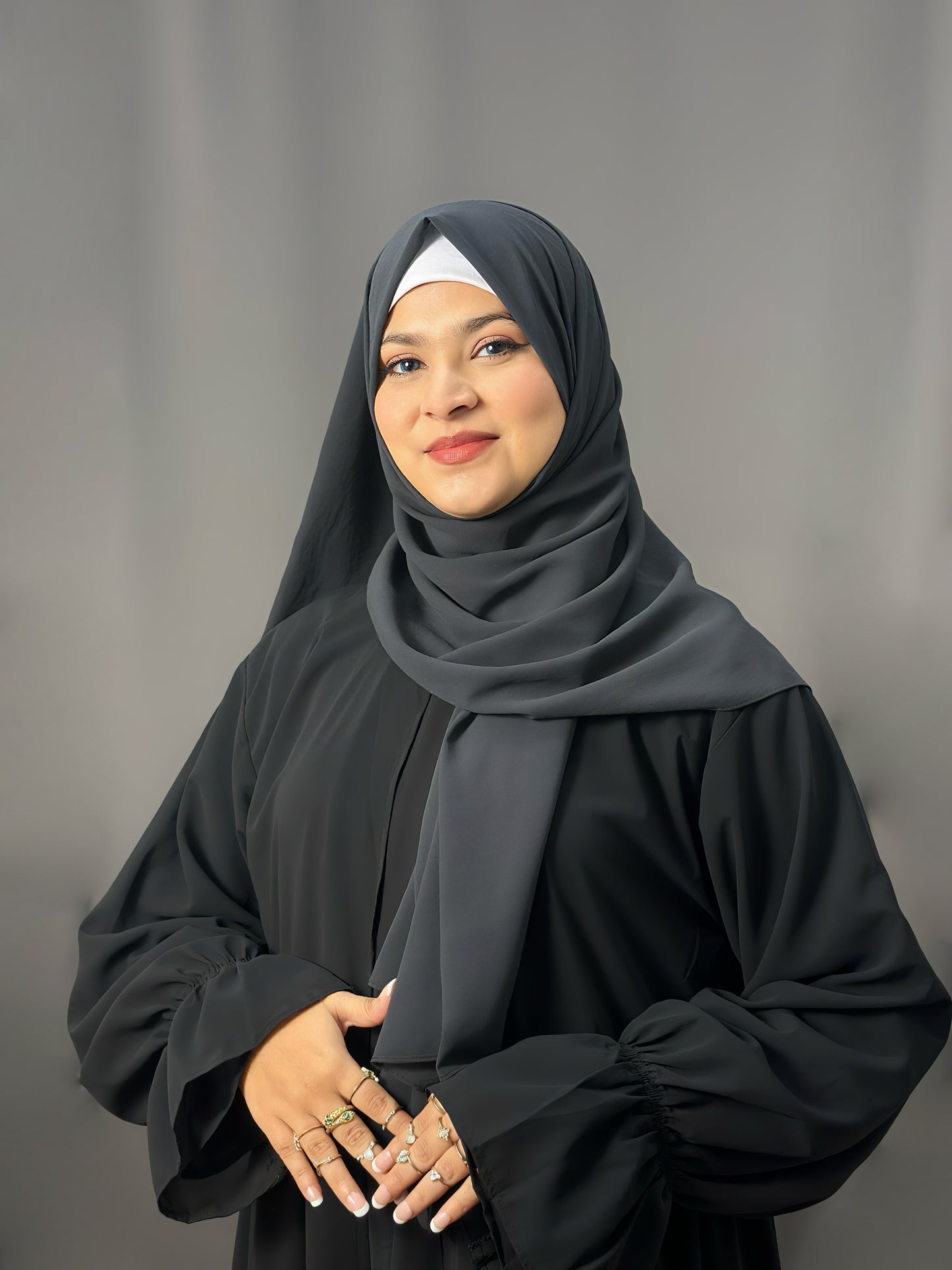 LUXE GEORGETTE- DARK GREY