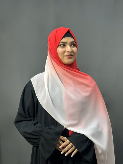 OMBRE GEORGETTE- REDISH