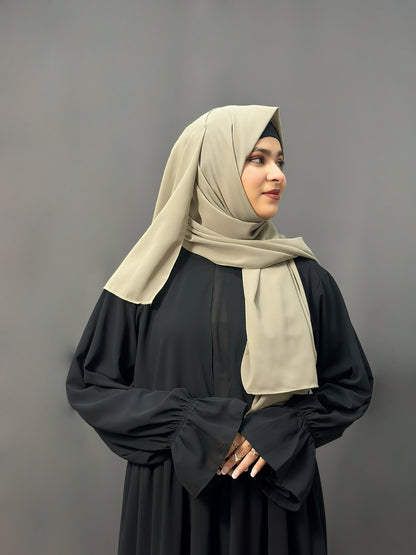 LUXE GEORGETTE- MUDDY BEIGE