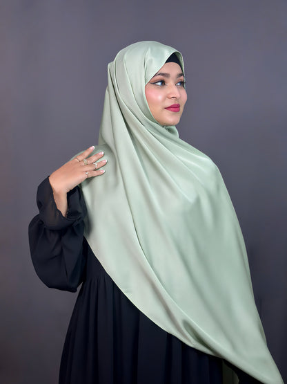 BUBBLE SATIN HIJAB- GREEN