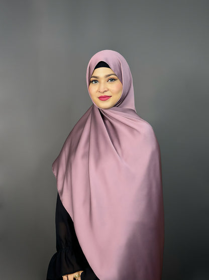 BUBBLE SATIN HIJAB- WINE