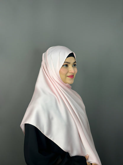 BUBBLE SATIN HIJAB- BABY PINK