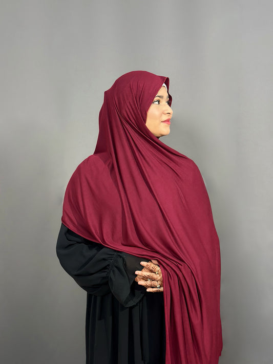 BAMBOO JERSEY HIJAB- MAROON