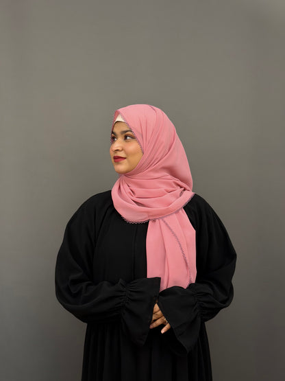CROCHET HIJAB- BLUSH PINK