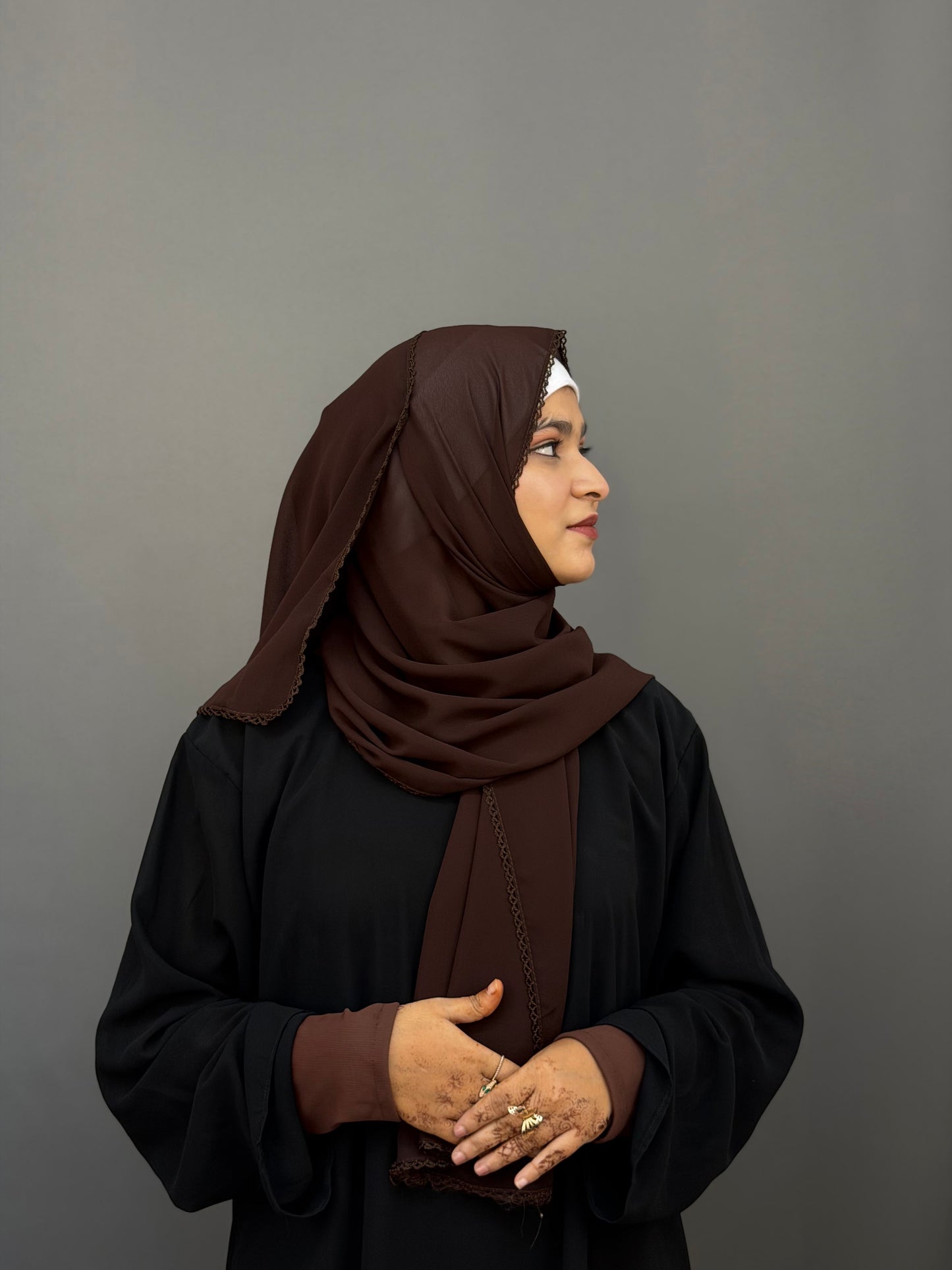 CROCHET HIJAB- BROWN