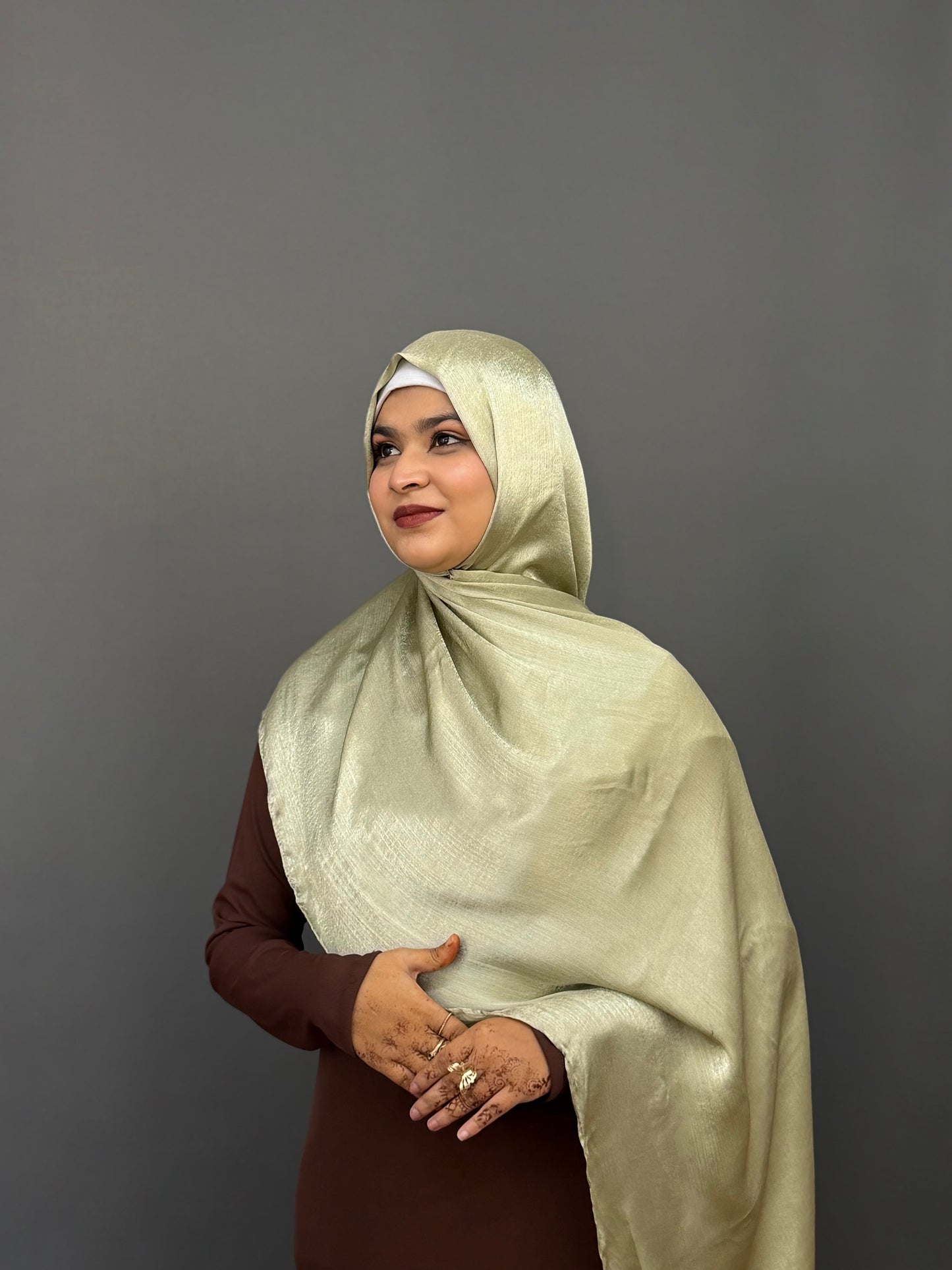 MUNA  SATIN HIJAB- MINT GREEN