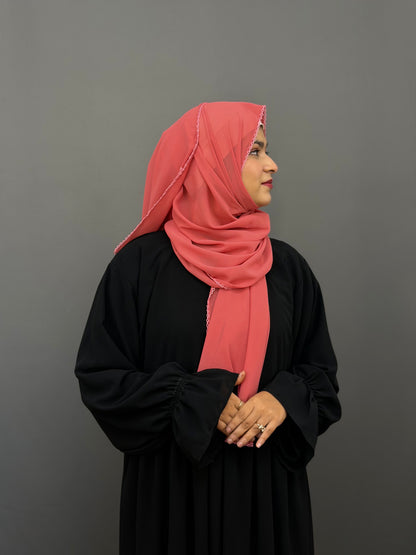 CROCHET HIJAB- PEACH