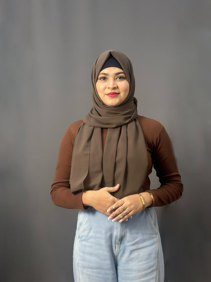 LUXE GEORGETTE- ASH OLIVE