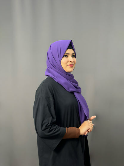 LUXE GEORGETTE- BRINJAL