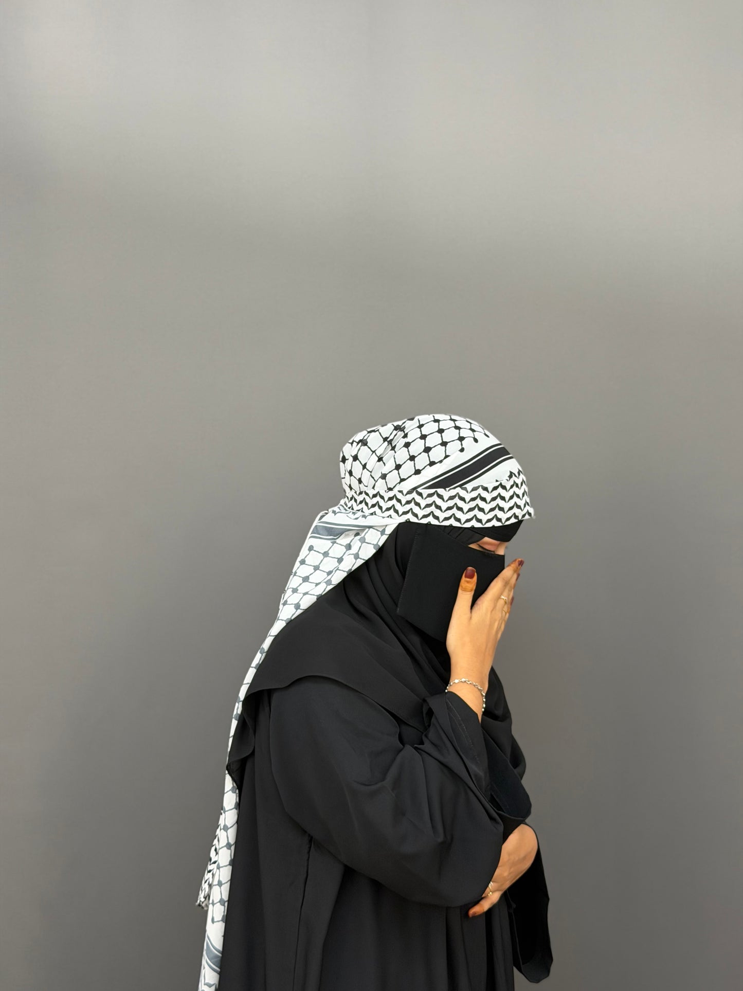 KEFFIYEH HIJAB- DEEP BLACK