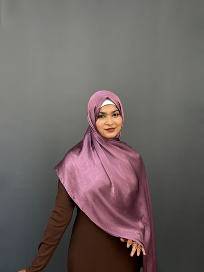 MUNA SATIN HIJAB- ROSE
