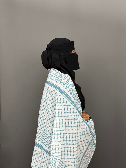 KEFFIYEH HIJAB- BLUE