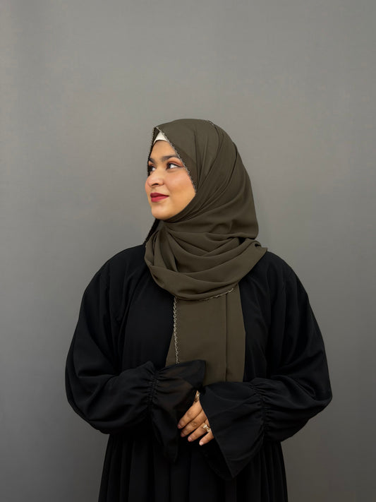 CROCHET HIJAB- OLIVE