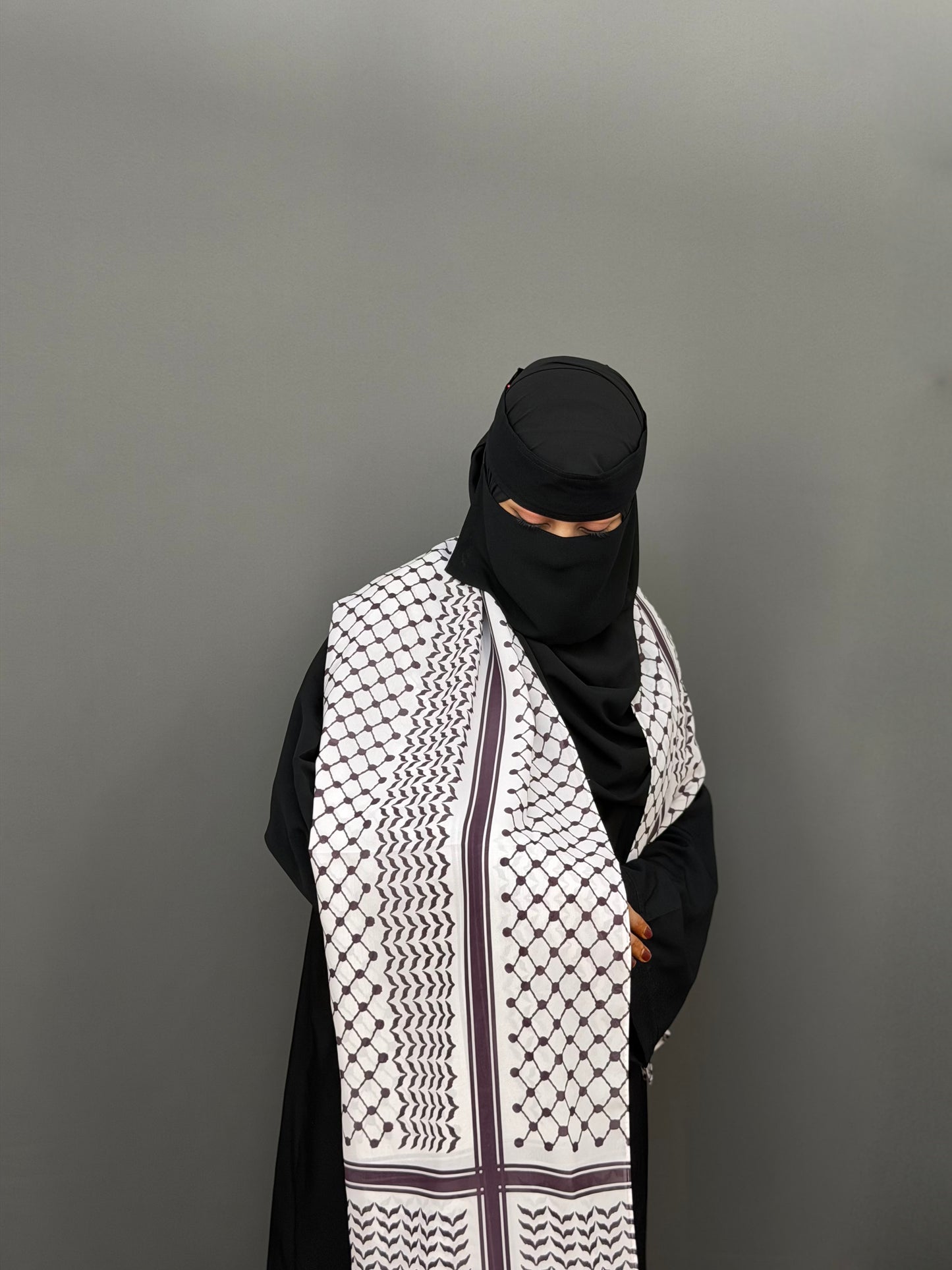 KEFFIYEH HIJAB- DEEP PURPLE