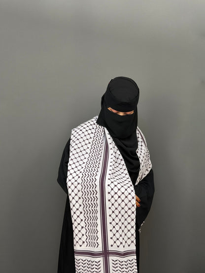 KEFFIYEH HIJAB- DEEP PURPLE