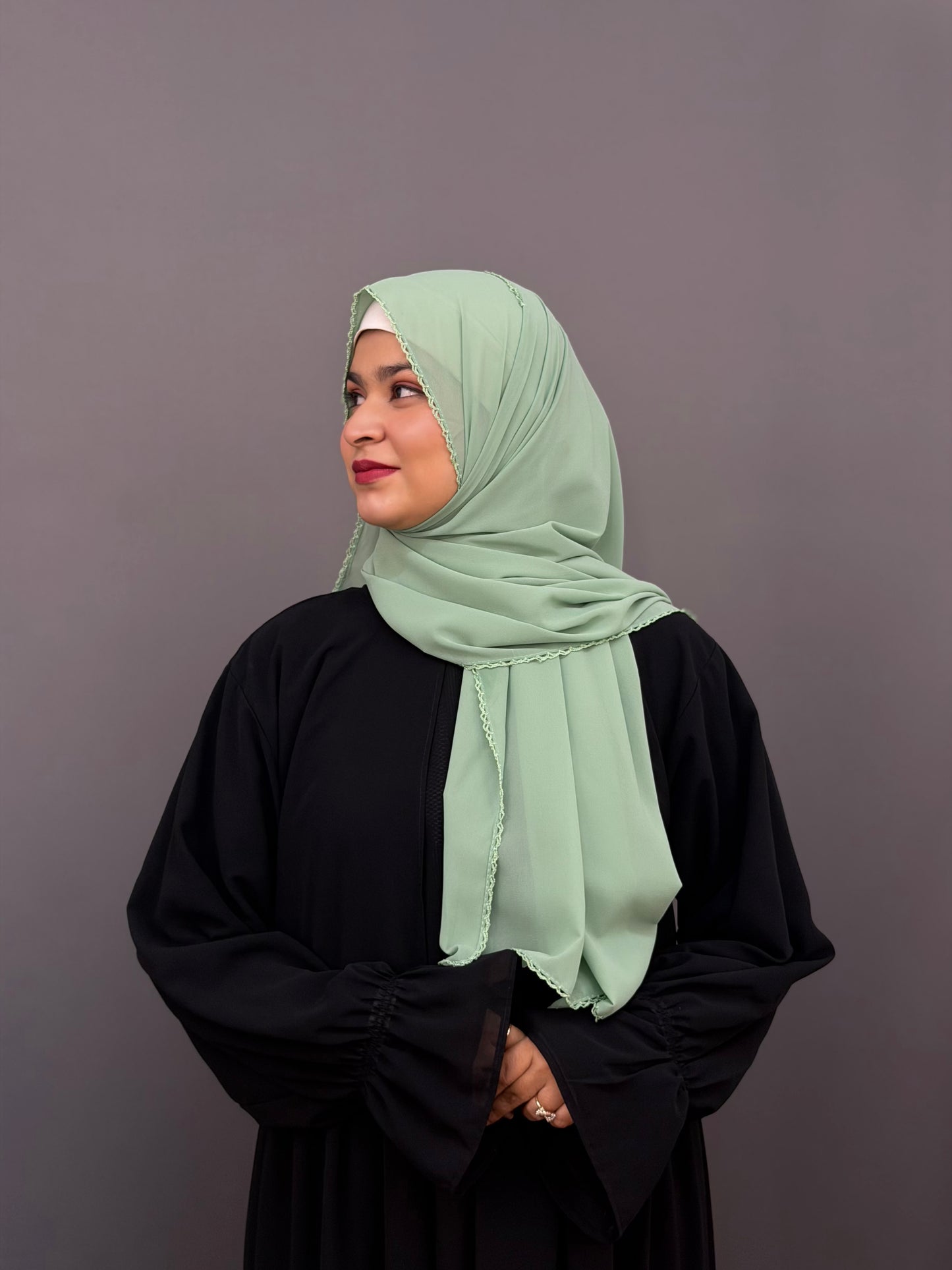 CROCHET HIJAB- MINT GREEN