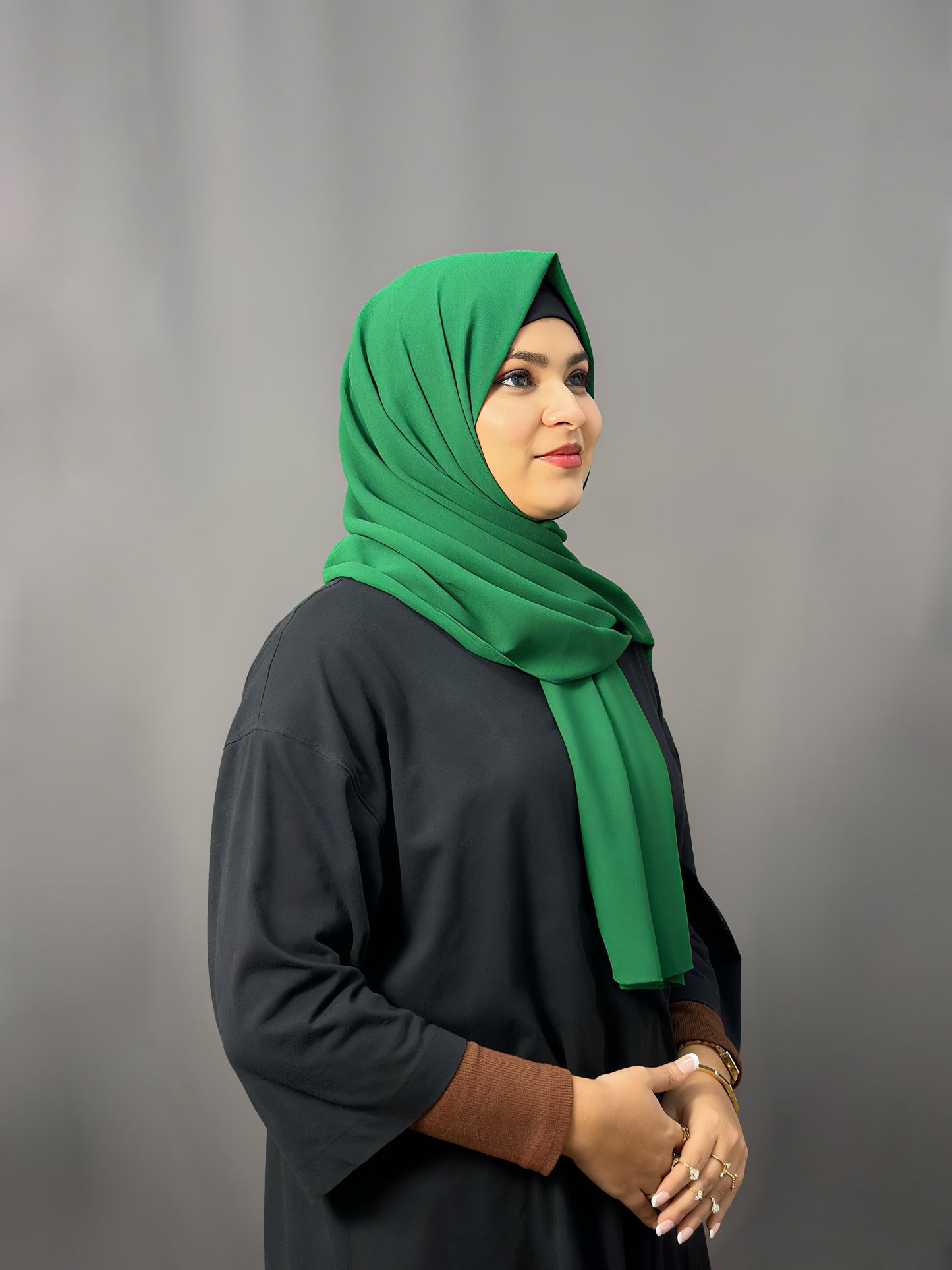 LUXE GEORGETTE -LEAF GREEN