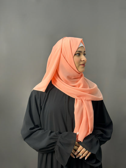 CHIFFON- BRIGHT PEACH