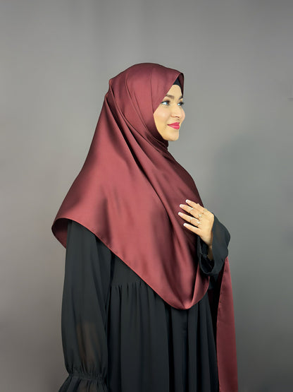 BUBBLE SATIN HIJAB- MAROON