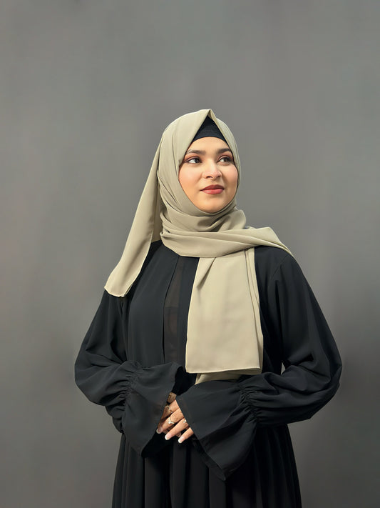 LUXE GEORGETTE- MUDDY BEIGE