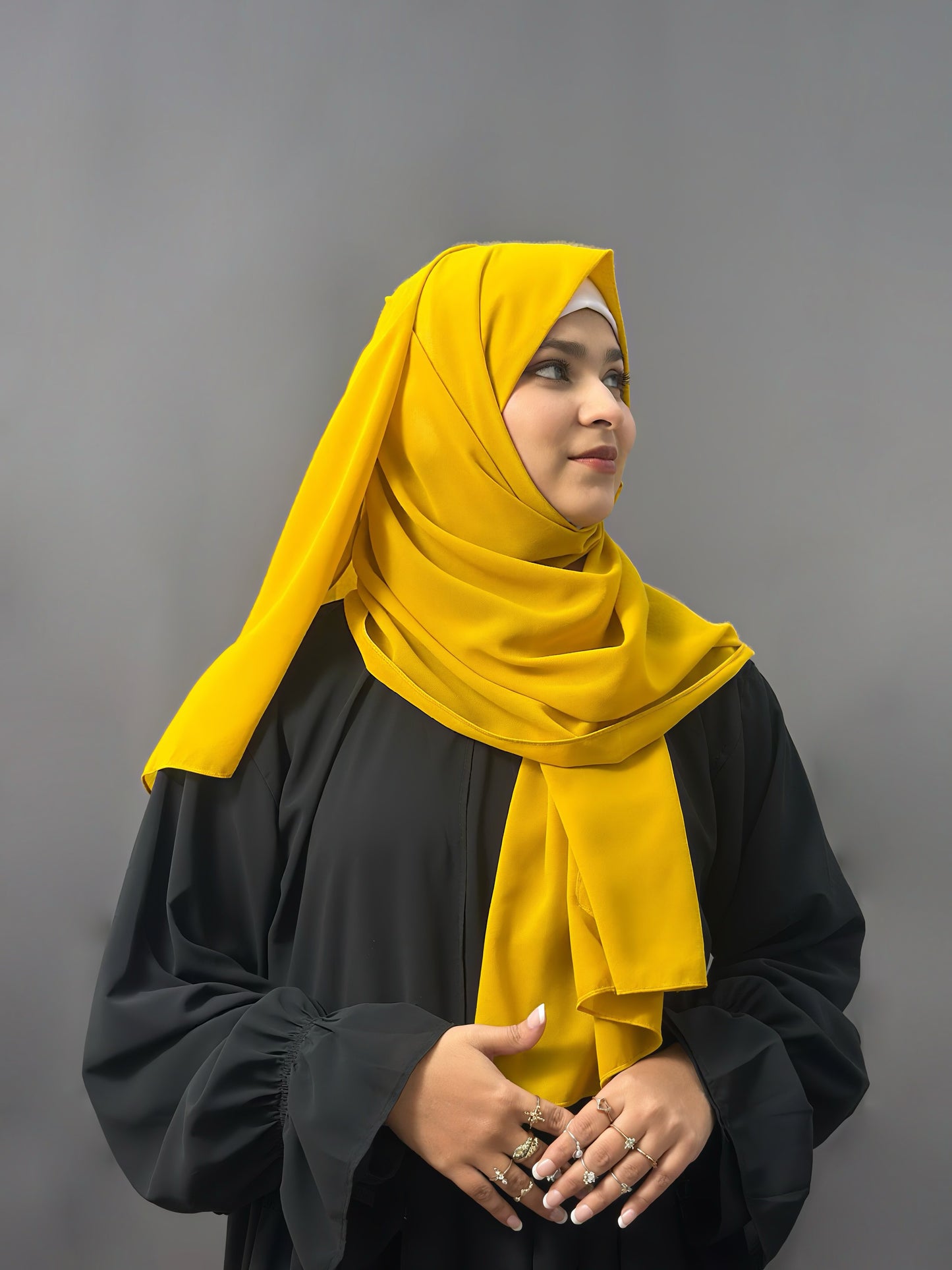 LUXE GEORGETTE- MUSTARD