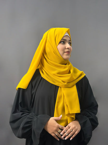 LUXE GEORGETTE- MUSTARD